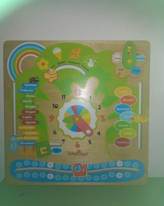 Gioco legno orologio