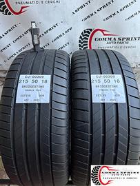 2 PNEUMATICI 215/50 R18 BRIDGESTONE ESTIVE 80%