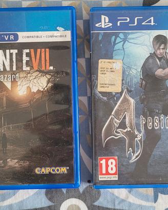 Resident evil 4 e 7 ps4