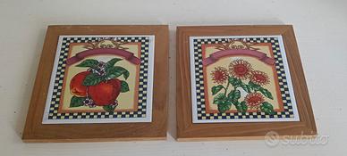 Coppia di mattonelle sottopentola