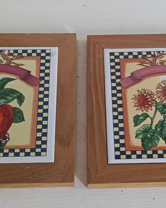 Coppia di mattonelle sottopentola