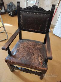 Poltrona stile rinascimentale da restaurare