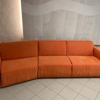 Divano letto con penisola sfoderabile