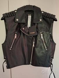 gilet chiodo smanicato twinset