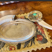 GUCCIintrovabileSETscrivaniaARGENTATOcornoOSSO'60