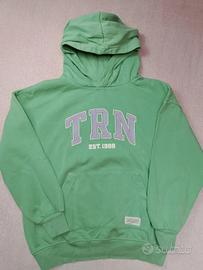 Felpa con Cappuccio terranova Verde Menta Oversize