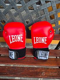 Leone guantoni boxe tg. 10 e parastinchi TG.L  