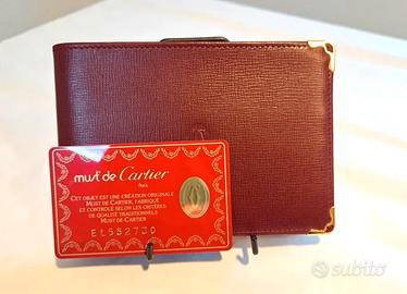 Must de Cartier Portafoglio Pelle Bordeaux