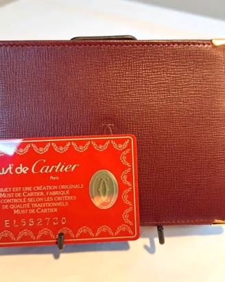 Must de Cartier Portafoglio Pelle Bordeaux