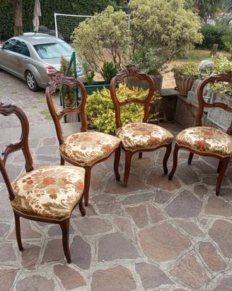 set di 4 sedie vintage del tardo 800