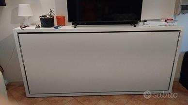 Letto singolo a scomparsa totale Marca Clei Bianco