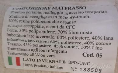 Materasso singolo