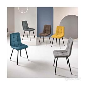 Set di 4 sedie moderne imbottite