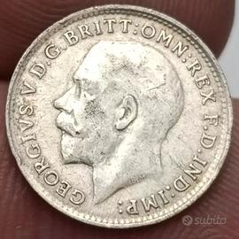 Moneta argento Gran Bretagna Georgius V 1916