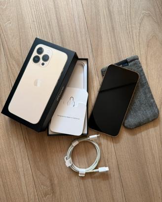 iPhone 13 PRO - 256GB - oro. Batteria 77% + sleeve