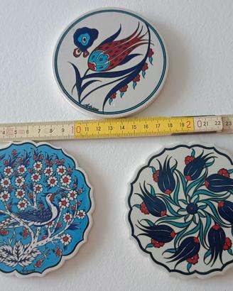 3 sottopentole con disegni medio orientali