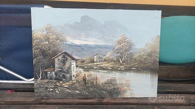 Dipinto: Case sul Lago