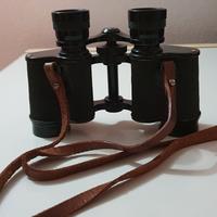 Binocolo antico Roussel anni '20 + custodia cuoio