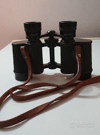 Binocolo antico Roussel anni '20 + custodia cuoio