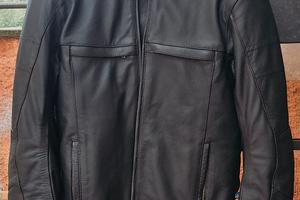 Giacca moto pelle Ixon Copper Slick nero taglia L