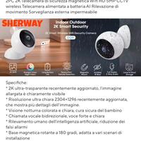 3 telecamere magnetiche 2K WiFi HD 5MP + 3 MC 128G