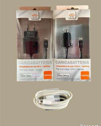 Set caricatori Iphone/Ipad/Ipod Apple nuovi lightn