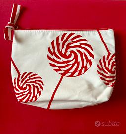 Pochette Clarins con stampa lecca-lecca