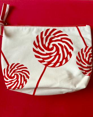 Pochette Clarins con stampa lecca-lecca