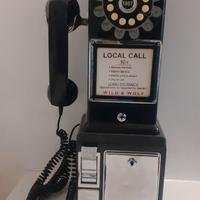 Telefono a gettoni americano vintage anni 50