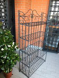 Scaffale etagere in ferro battuto