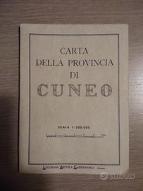 Carta geografica provincia di Cuneo 1982