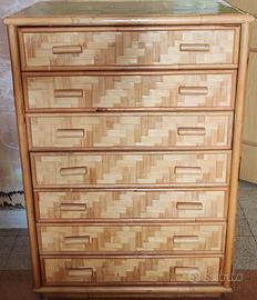 Settimino in vimini/bambu/midollino