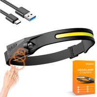 Torcia Frontale Led Ricaricabile USB potente 5 Mod