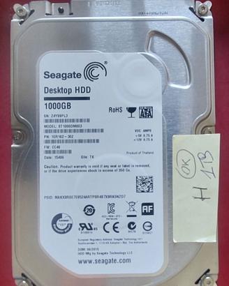 HDD 3.5” Seagate 1 TB   7200 rpm    