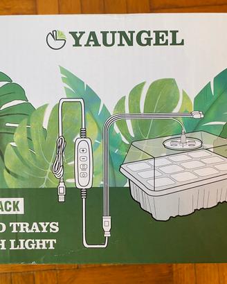 Kit 4 Vassoi Germinazione con LED Grow Light