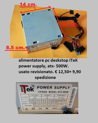 ALIMENTATORE COMPUTER FISSO- iTEK ATX 500W
