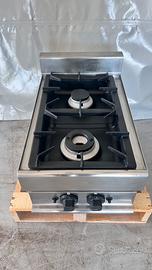 Cucina a gas GPL due fuochi MODULAR 65x40 da banco