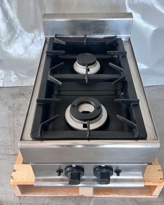 Cucina a gas GPL due fuochi MODULAR 65x40 da banco