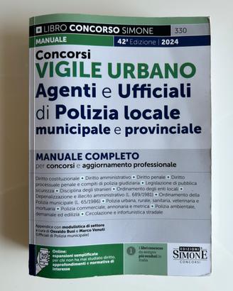Libro concorso vigile urbano edizione 42/2024