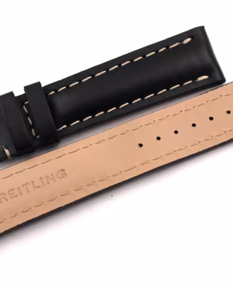 Cinturino Breitling Chronomat Cuoio Nero 20/18mm