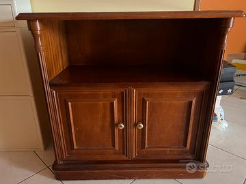 Mobiletto stile vintage in legno scuro