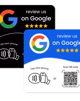 Targhetta Google Recensioni – NFC + QR Code