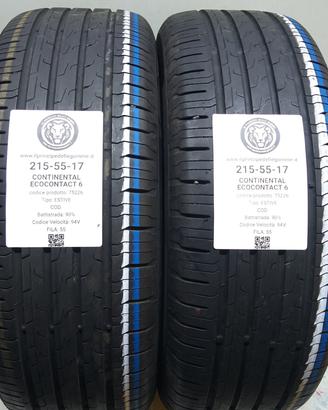 2 GOMME 215 55 17 CONTINENTAL A75226