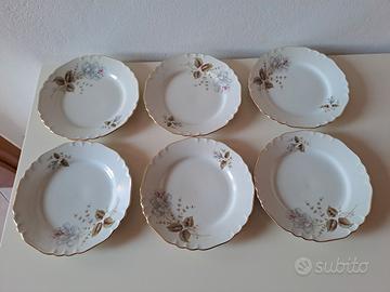 Richard Ginori set 6 piattini da dessert rosa 