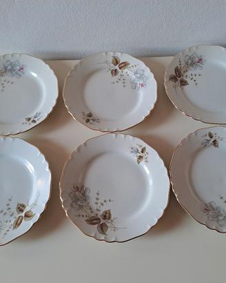 Richard Ginori set 6 piattini da dessert rosa 