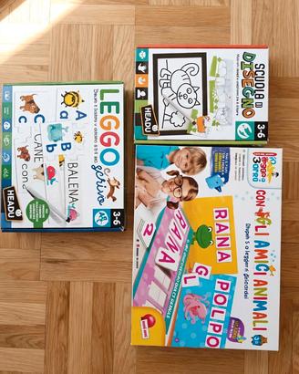 giochi in scatola leggere e scrivere e disegnare