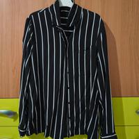 camicia nera maniche lunghe tg. M Terranova 