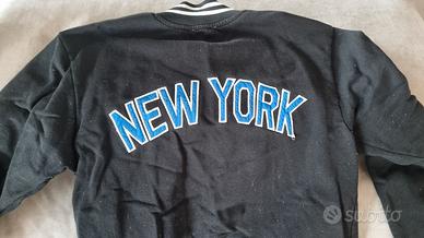 Giacca college nera con scritta NEW YORK 
