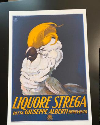 Poster Liquore Strega 33 × 48 cm liberty vintage