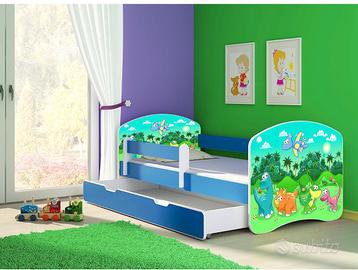 Letto bambino ACMA 140x70 grafica dinosauri